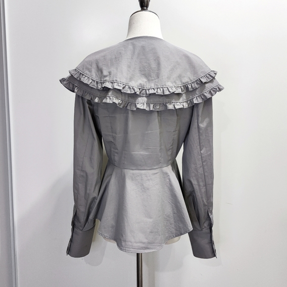 Double big collar blouse - Picture 4 of 10